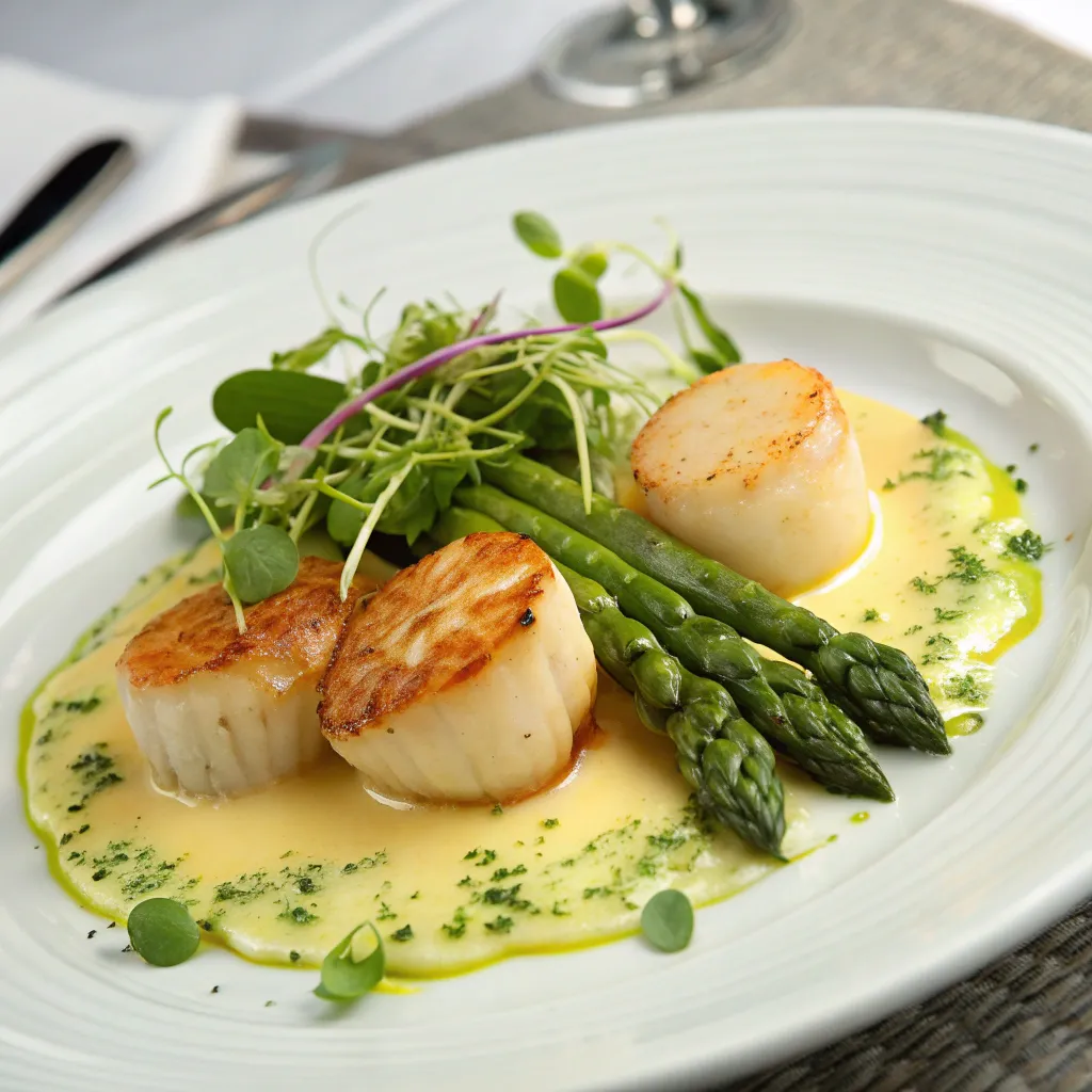A beautiful presentation of French cuisine